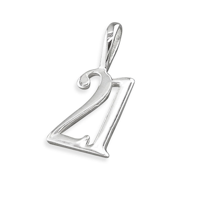 Sterling Silver 21 Pendant/Charm