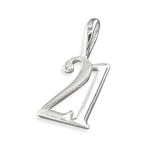 Sterling Silver 21 Pendant/Charm