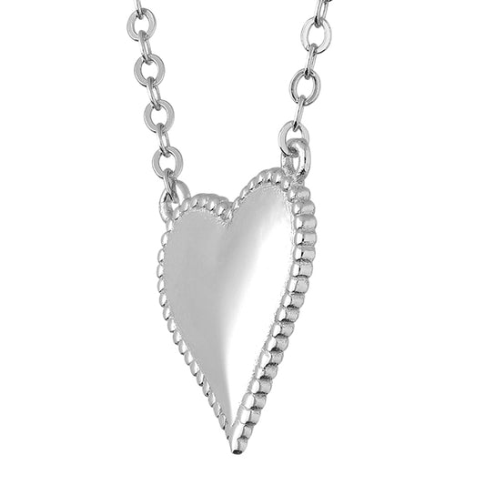 Sterling Silver Heart Pendant Necklace