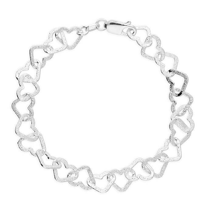 Heart Design Sterling Silver Bracelet