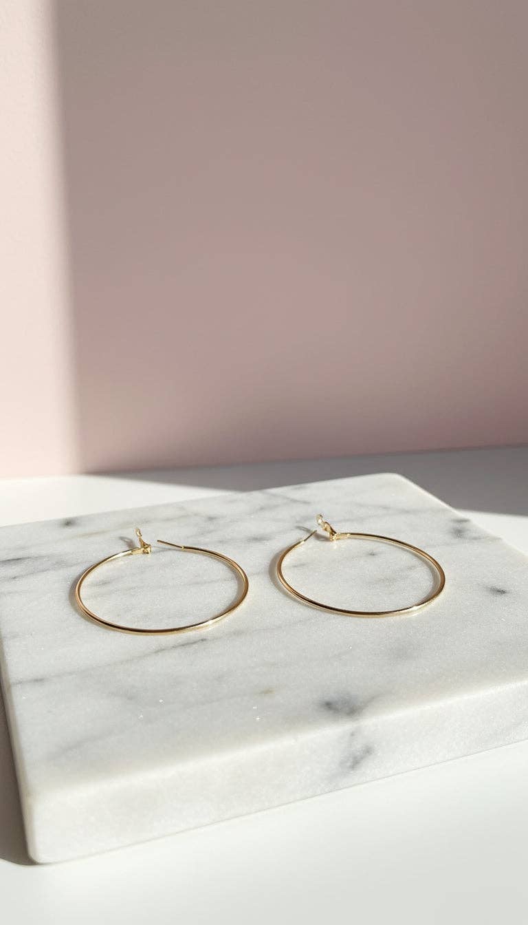 Mini Classic Hoop Earrings: Rose