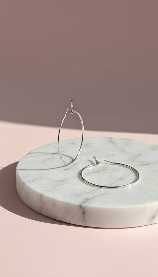 Mini Classic Hoop Earrings: Silver