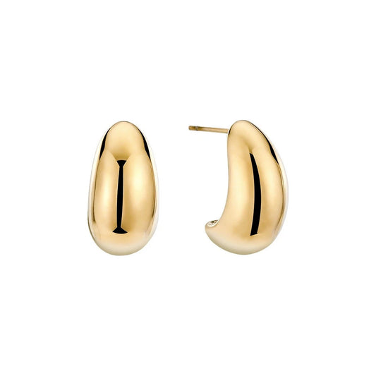 14K Gold Finish Post Earrings